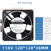 120x120x38mm Yağlı 110V Soğutma Fanı - 1