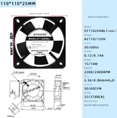 172x150x51mm Çift Rulmanlı 110V Soğutma Fanı - 10