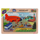 ONY-233-234-235-236 Ahşap Eğitici Puzzle Havaalanı -Onyıl Oyuncak - 1