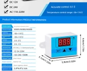 Mikro Bilgisayar Dijital Sıcaklık Kontrol Cihazı - W3001 110-220V 1500W Trafo Versiyonu - 7