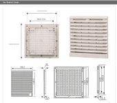 Üçü Bir Arada Toz Ağı - 200-210mm Fan İçin - 9