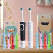 Çocuk Elektrikli Diş Fırçası Yedek Başlıkları - 8 Adet Yumuşak Kıllar - 7