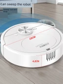 Otomatik Akıllı Temizlik Robotu 3'ü 1 Arada - 8023 Beyaz - 2