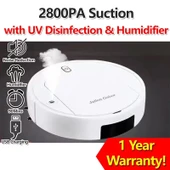 Otomatik Kablosuz Akıllı Robot Süpürge Nemlendirici - A3 Siyah thumbnail 2