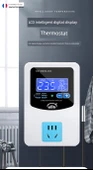 Dijital Sıcaklık Kontrol Prizi - Sıvı Kristal Süper Şeffaf Mıknatıslı Başlık 2200W - 10