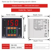 Dijital PID Sıcaklık Kontrol Cihazı - E-tipi Katı Hal SSR Çıkışı - 72x72 - 1