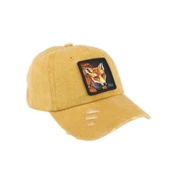 Perlotus Hayvan Desen Fox Tilki Tema Eskitme Pamuklu Şapka - 10