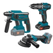 CATPOWER KÖMÜRSÜZ AKÜLÜ VİD+ KIRICI DELİCİ+ TAŞLAMA 3LÜ SET SOLO(AKÜSÜZ) (4130) - 1