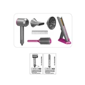 HUA-1019 Sesli ve Işıklı 2IN1 Lüks Saç Şekillendirici Set -Vardem Oyuncak - 2