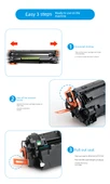 Uyumlu Toner Kartuşu - Yüksek Kapasite 3000 Sayfa - Kolay Toz Ekleme - 4