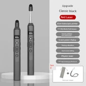 Geri Çekilebilir Lazer Pointer - Klasik Siyah - 60cm Dijital Ekran - Geri Sayım - Titreşim Hatırlatıcısı - Tek Tuşla İşaretleme - Ayarlanabilir Lazer - 1