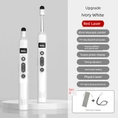 Geri Çekilebilir Lazer Pointer - Fildişi Beyaz - 60cm Dijital Ekran - Geri Sayım - Titreşim Hatırlatıcısı - Tek Tuşla İşaretleme - Ayarlanabilir Lazer - 1