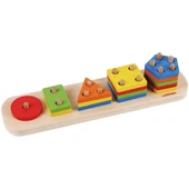 1013-SKC Chiva, Beşgenli Geometik Şekiller - Ahşap - 1