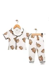 Ayıcık Baskılı Yazlık Pijama Takımı - 2
