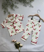Kiraz Baskılı Yazlık Pijama Takımı - 8