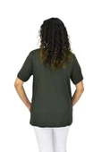 Kadın Viskon Taşlı Kısa Kol Bluz BGL-ST04679 - 12