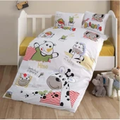 Clasy %100 Pamuk Ranforce Bebek Nevresim Takımı Animals V1 Sarı - 1