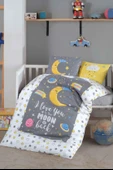 Clasy %100 Pamuk Ranforce Bebek Nevresim Takımı Luna V1 Gri - 1