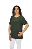 Kadın Viskon Taşlı Kısa Kol Bluz BGL-ST04679 - 6