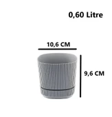 Omnipazar KRS-241 Pera Kare Dekoratif Kaktus Sukulent Saksı 0,60 Litre No 1 - 6