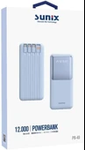 Sunix 12000 Mah Dijital Göstergeli Dahili Çoklu Kablolu Taşınabilir Powerbank Mavi PB-49 - 2