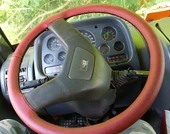 DİKİŞLİ DİREKSİYON KILIFI KIRMIZI DERİ SİYAH DİKİŞLİ BMC PRO FOTOĞRAFTAKİ DİREKSİYON İÇİN thumbnail 1