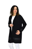 Kadın Siyah Likralı Viskon Hırka BGL-ST04678 - 3