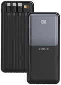 Sunix 20000 Mah Dijital Göstergeli Dahili Çoklu Kablolu Taşınabilir Powerbank Siyah PB-50 thumbnail 1