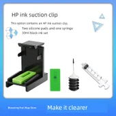 Yazıcı Mürekkep Emme Klipsi Aracı - HP Xiaomi için +30ml Siyah Mürekkep - 1