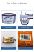 Termal Transfer Baskı Şeridi - NIDI-900 Mavi 25mm x 100m - 11