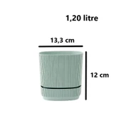 Omnipazar KRS-242 Pera Kare Dekoratif Kaktus Sukulent Saksı 1,20 Litre No 2 thumbnail 10