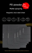 3D Yazıcı Platformu - Siyah - Çift Taraflı PEI Sprey 220x220mm - Manyetik Çekim Yok - 8