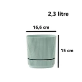 Omnipazar KRS-243 Pera Kare Dekoratif Kaktus Sukulent Saksı 2,3 Litre No 3 thumbnail 10