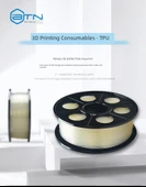 TPU Esnek 3D Yazıcı Filamenti - 1.75mm - 1kg - Turuncu - 6