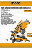 Ingco Radyalli Üstten Tablalı Gönye Kesme Makinası 305 MM - 1