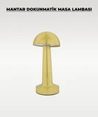 Gold Mantar Masa Lambası - Dokunmatik - 3 Renk Işık - 3