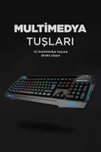 Rampage Kb-r63 Stage Rainbow Rgb Aydınlatmalı Makrolu Gaming Oyuncu Klavyesi - 6