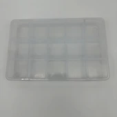 Organizer Plastik Kutu Box 15 Sabit Bölmeli 145x225x30mm - 2