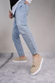 ET153 Bloom Bağcıksız Püsküllü Süet Erkek Günlük Spor Klasik Ayakkabı BT - Krem - 1