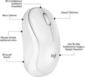 logitech MK295 Sessiz Kablosuz Türkçe Klavye Mouse Seti Beyaz - 5