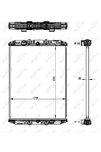 NRF 529551  Motor Su Radyatörü Daf 95 Fa / 95 Fad / 95 Far / 95 Fak / 95 Fat / 95 Ft / 95 Ftr / 95 Ft - 1