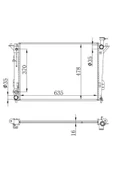 Ori BHY085016 Bhy085016 Radyatör Brazing Hyundai Ix35-kıa Sportage 1.6i-2.0i 10 635x478x16 Otomatik - 1