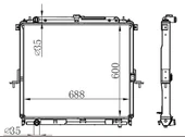 Ori BNI211026 S  Radyatör Brazing Mt 600X688X26 Navara - 2.5DCI 05- - 1