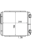 Ori KRN010026 Krn010026 Kalfer Radyatörü Brazing Laguna Iı Ac Klimasız 210x184x26 - 1