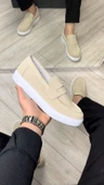 ET180 Estilo X Bağcıksız Süet Erkek Günlük Spor Klasik Ayakkabı BT - Krem - 1