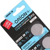Orion CR2032 3V Lityum Pil 5'li Paket - 20 Adet - 3