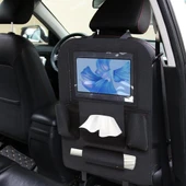 Glanz Araç Koltuk Arkası Organizer Siyah Oto Tablet Telefon Tutucu Araba İçi Düzenleyici - 2