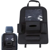 Glanz Araç Koltuk Arkası Organizer Siyah Oto Tablet Telefon Tutucu Araba İçi Düzenleyici - 4