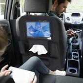 Glanz Araç Koltuk Arkası Organizer Siyah Oto Tablet Telefon Tutucu Araba İçi Düzenleyici - 3