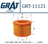 Grat 11121  Hava Filtresı R19 1.9D R21 Manager Megane I 2.0 Laguna I 2.0 Scenic - 1